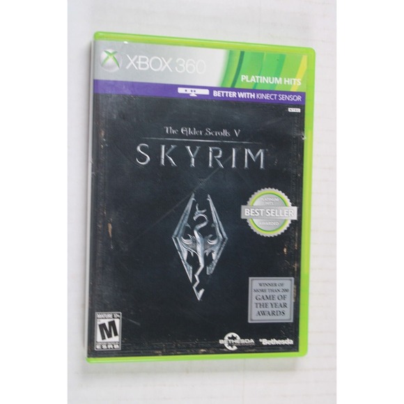 The Elder Scrolls V: Skyrim (Microsoft Xbox 360, 2011) Authentic, tested/works - Picture 1 of 8